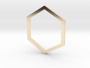 Hexagon 12.37mm in 14K Yellow Gold