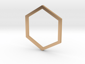 Hexagon 13.21mm in Polished Bronze