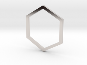 Hexagon 13.21mm in Rhodium Plated Brass