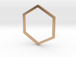 Hexagon 15.27mm in Polished Bronze
