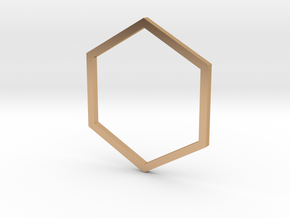 Hexagon 15.70mm in Polished Bronze