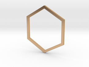 Hexagon 16.00mm in Polished Bronze
