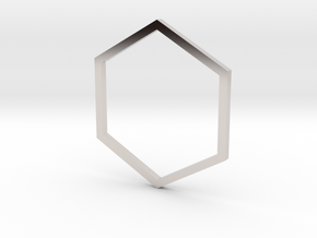 Hexagon 16.00mm in Platinum