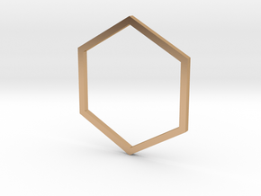 Hexagon 16.51mm in Polished Bronze