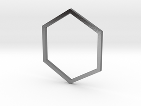 Hexagon 16.51mm in Polished Silver