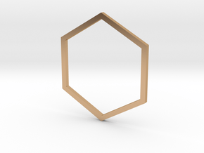 Hexagon 16.92mm in Polished Bronze