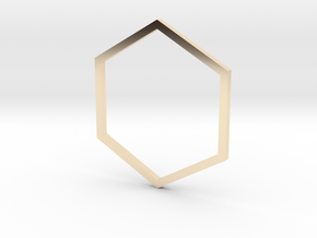 Hexagon 17.35mm in 14k Gold Plated Brass