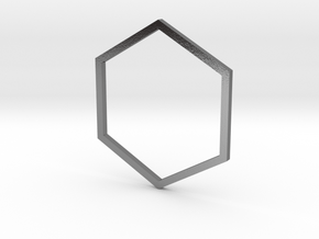 Hexagon 17.75mm in Polished Silver