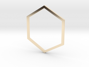 Hexagon 18.19mm in 14k Gold Plated Brass