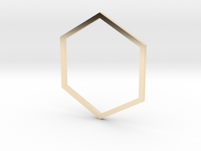 Hexagon 18.53mm in 14k Gold Plated Brass
