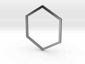 Hexagon 18.53mm in Polished Silver