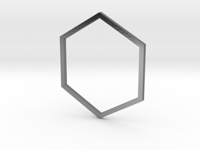 Hexagon 18.89mm in Polished Silver