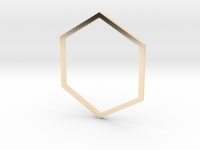 Hexagon 19.84mm in 14k Gold Plated Brass