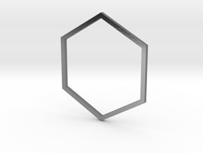 Hexagon 19.84mm in Polished Silver