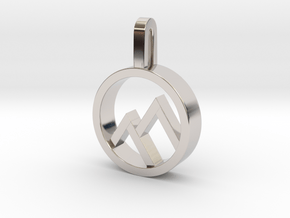 Mountain in Rhodium Plated Brass