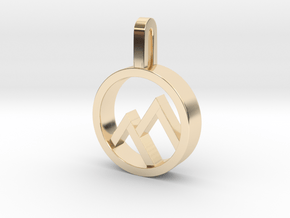 Mountain in 14k Gold Plated Brass