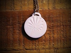 Radial Labyrinth Aromatherapy Pendant in Natural Sandstone