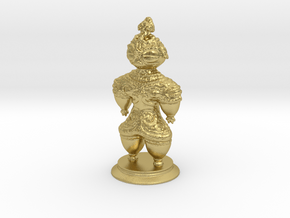 Dogū statue in Natural Brass (Interlocking Parts)