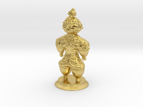 Dogū statue in Polished Brass (Interlocking Parts)