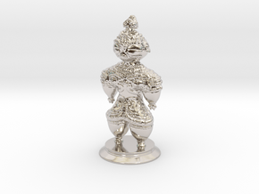 Dogū statue in Rhodium Plated Brass