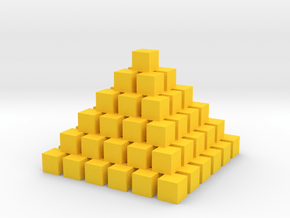 Pyramid in Yellow Processed Versatile Plastic