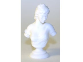 1:18 Scale Marble Bust Statue (Human Female) in White Natural Versatile Plastic
