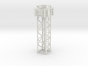 Light Tower Middle Cell Site 1-87 HO Scale in White Natural Versatile Plastic