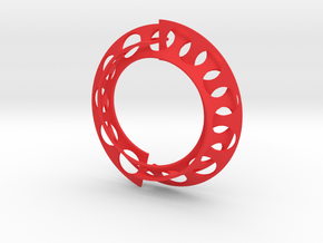 Mobius pendant in Red Processed Versatile Plastic: Medium