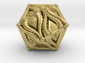 D20 Balanced - Two Horned Tiefling in Natural Brass