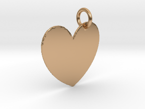 Love you to the moon and back Pendant in Polished Bronze