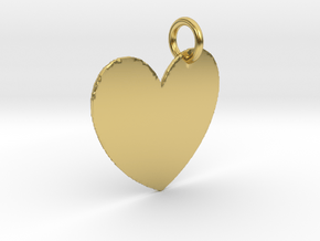Love you to the moon and back Pendant in Polished Brass