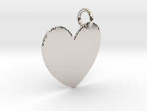 Love you to the moon and back Pendant in Rhodium Plated Brass