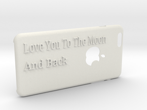 love you to the moon Iphone6Plus case in White Premium Versatile Plastic