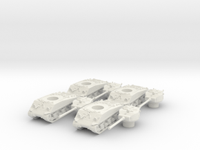 M4A3 76 Sharman division (4 pieces) scale 1/100 in White Natural Versatile Plastic