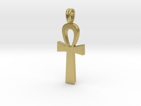 Ankh Symbol Jewelry Pendant Small 2 Cm in Natural Brass