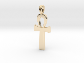 Ankh Symbol Jewelry Pendant Small 2 Cm in 14k Gold Plated Brass