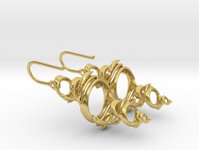Julia Earrings in Polished Brass