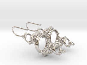 Julia Earrings in Rhodium Plated Brass