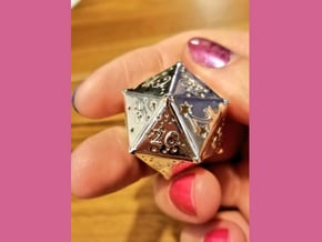 D20 Balanced - Constellations in Fine Detail Polished Silver