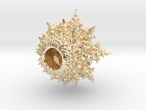Amazing Fractal Bulb - mini in 14k Gold Plated Brass