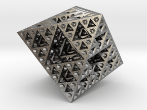 Sierpinski Octahedron Small in Natural Silver