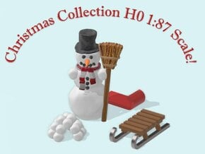 Christmas Collection H0 1:87 Scale! in Smooth Fine Detail Plastic