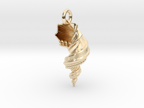 Shell Pendant in 14k Gold Plated Brass