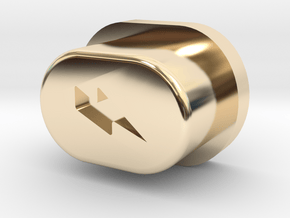 Y_Mod V1.0 Engraved Button Only (OG) in 14k Gold Plated Brass