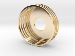 Slice Beauty Ring 22MM in 14k Gold Plated Brass