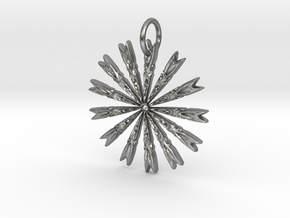 Native Arrow Pendant in Natural Silver: Medium
