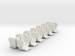 O ga Big Eli HY 5 seats 12 pack with guards in White Natural Versatile Plastic