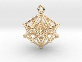 Introspection Pendant in 14k Gold Plated Brass