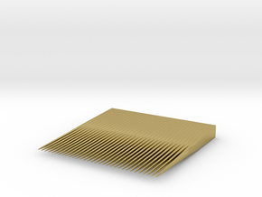 Minimalist Compact Comb  in Natural Brass