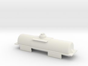 N6.5 tanker body to fit Rokuhan shorty wagon in White Natural Versatile Plastic